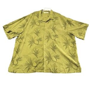 Tommy Bahama Shirt Men's 4XB Hawaiian Camp Floral Silk Beach Casual Short Sleeve